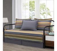 Chezmoi Collection Avery Color - Set copripiumino in cotone, multicolore, colore: verde