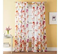 CHF Sabel - Tenda singola a pannello con tasca per bastone, stampa floreale ad acquerello, 213,4 cm, multicolore