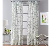 CHF Santa Barbara Tenda per finestra in voile con tasca per bastone, pannello singolo, 213,4 cm, verde