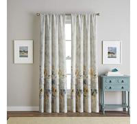 CHF Tenda singola a pannello con stampa floreale ad acquerello, con tasca per asta, 213,4 cm, oro