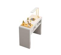 CHFANGHEJUFU Tavolo per Manicure, Scrivania per Unghie per Onicotecnici，Stazione Moderna per Tavolo per Unghie da Salone di Bellezza con Cassetti E Luci A LED，Tavolo Professionale per Nail Art