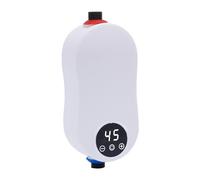 CHFUNE Scaldacqua istantanea elettrico da 5500 W, piccolo scaldabagno con indicatore di temperatura a LED, 220 V, per cucina e bagno [classe energetica A]