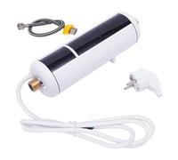 CHFUNE Scaldacqua istantanea elettrico, scaldabagno doccia, 3500 W, 220 V, mini scaldabagno per cucine, bagni, ristoranti, hotel, ecc, spina UE (argento)