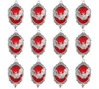 CHGCRAFT 12 Pz Lega Pipistrello Charms Volante Vampiro Pipistrello Charms Spooky Flittermouse Ciondoli per gioielli Making Bulk DIY Bracciale Collana Decorativo Rosso