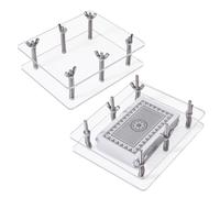 CHGCRAFT 2 Set Strumento per il restauro delle carte Strumento regolabile per la correzione delle carte Kit di riparazione delle carte in acrilico con ricerca del ferro, Trasparente