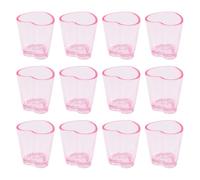 CHGCRAFT 20 Pz Bicchieri da birra in plastica Simpatici bicchierini da liquore a forma di cuore da 3.73 oz Bicchierino da liquore rosa per bere birra Decorazioni per la casa Regalo di San Valentino