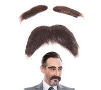 CHGCRAFT 4 set Barba Finta Autoadesiva Sopracciglia e Barbe Autoadesive Fai-Da-Te per Forniture per Costumi Cosplay Feste di Festival