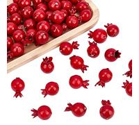 CHGCRAFT 50 Pz Mini 0.79 Pollici Melograno Artificiale Realistico Frutta Finta Simulazione Realistica Schiuma Melograno per Decorazioni Floreali Halloween Natale Home
