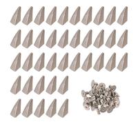 CHGCRAFT 50Pz Borchie a Forma Argento Rivoltura Viti in Metallo Rivoltura in Lega Rivoltura Punta per la Fabbricazione di Colletti Borse Abbigliamento