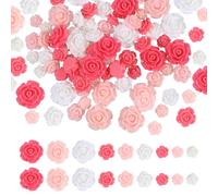 CHGCRAFT 78Pz Mini fiore di rosa Cabochon di resina Perline Flatback Charms opachi in resina per il fai da te Crafts Supplies Decorazione fatta a mano