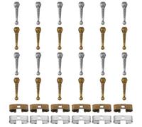 CHGCRAFT Kit di 36 fermacravatte in 2 colori, tra cui fermagli e estremità in lega per fai da te, bronzo antico e argento antico