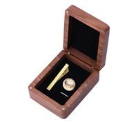 CHGCRAFT Noce legno gemelli Box Nero Storage Gift Box gioielli Display Box per l'anniversario di fidanzamento compleanno, 3,35×2,36×1,38 pollici