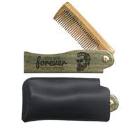 CHGCRAFT Occhiali da sole uomo Pettine Pieghevole in Legno Pettine per Barba Capelli con Copertura Protettiva in Finta Pelle per gli uomini che si occupano di baffi e capelli, regalo per il marito
