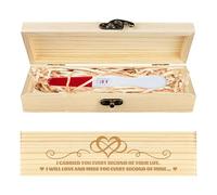 CHGCRAFT Scatola delle condoglianze per il bambino perso Amore ciclo infinito Scatola delle condoglianze in legno per la perdita del bambino con nastro di rafia e chiusura, 8x2x1,2 pollici