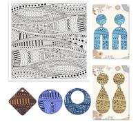 CHGCRAFT Timbro di struttura geometrica modello boemo Stampi in argilla polimerica Strumenti per la struttura dell'argilla fai da te per la creazione di gioielli, floreale, 5,5x5,5 pollici