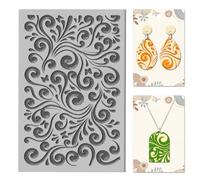 CHGCRAFT Vines Argilla Texture Mat Pad modellazione argilla Farfalle Texture Fogli per argilla polimerica fare orecchini strumenti Jewerly, 4 × 2,6 pollici