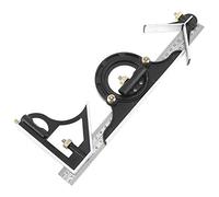 ChgImposs 12" regolabile Sliding Combination Square Ruler & Protractor Level Measuring Set Inch/Metric