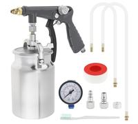 ChgImposs Kit di pistola a spruzzo per sottoscocca da 1 litro, pistola antiruggine per film fluido, rivestimento sottoscocca auto, strumento spray protettivo gommato con tubi flessibili (grigio)