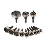 ChgImposs Set di 12 seghe a tazza HSS da 15-50 mm, set di punte da trapano per acciaio inossidabile, lega di alluminio, plastica e legno