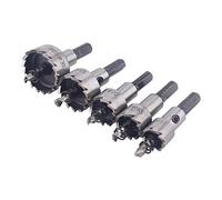 ChgImposs Set di 5 seghe a tazza HSS da 16-30 mm, 5/8" a 1-3/16", set di punte da trapano per acciaio inossidabile, lega di alluminio, plastica e legno