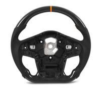 CHHELIHL Carbon Fiber Steering Wheel for GR Supra A90 2020+, Flat Bottom D-Shape Racing Design, Black Perforated Leather, Orange Stitching, Enhanced Grip, Easy Installation