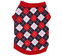 CHHELIHL,For Pet Pig, Spring Summer Sleeveless T - Shirt, Pet Vest Sweatshirt, Rhombus Pattern Clothes, Ideal for Small Pets, Comfortable Wear, Fashionable Design (M)