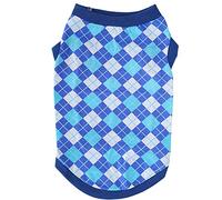 CHHELIHL,For Pet Pig, Spring Summer Sleeveless T - Shirt, Pet Vest Sweatshirt, Rhombus Pattern Clothes, Ideal for Small Pets, Comfortable Wear, Fashionable Design (L)