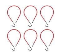 CHHELIHL Gancio per cavo da miniera da 6 pezzi Gancio per gancio da soffitto in acciaio al carbonio e polietilene per il fissaggio del cavo