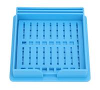 CHHELIHL Porta stencil per foglietti adesivi, modelli per scatole circolari con casella di controllo sottolineata, dispenser organizer per foglietti adesivi 3x3 pollici, (Blu)