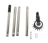 Chhelihl Rotary Lawn Edger, per acciaio inossidabile a manganese a ruota singola, tagliente del prato manuale, con manico per il giardino del giardino. (4 sezioni)