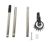 Chhelihl Rotary Lawn Edger, per acciaio inossidabile a manganese a ruota singola, tagliente del prato manuale, con manico per il giardino del giardino. (3 sezioni)