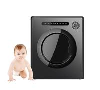 CHHMAELOVE Asciugatrice Ventilata da 4KG, Asciugatrice Portatile da 1700W con Pannello di Controllo Intelligente e Funzione UV, Vasca in Acciaio Inossidabile, Asciugatrice Elettrica Compatta,Black