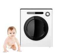 CHHMAELOVE Asciugatrice Ventilata da 4KG, Asciugatrice Portatile da 1700W con Pannello di Controllo Intelligente e Funzione UV, Vasca in Acciaio Inossidabile, Asciugatrice Elettrica Compatta,White