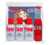 CHI 5-tlg Reiseset Infra Shampoo + Trattamento + Silk Infusion + Ferro Guard