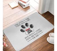 Chi amava davvero i cani e i procioni Zerbino antiscivolo per ingresso bagno cucina tappetino per WC tappeto per piedi per amanti degli animali-16x24 inch