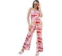 Chi Chi London Rosa Tuta Floreale Senza Maniche, 42 Donna