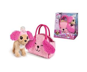 Chi Chi Love Fluffy Friend - Cane di peluche con berretto e borsa