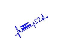 Chi dice che un furgone non può avere un battito cardiaco veloce e appassionato Adesivo for auto standard Adesivo for moto(Blue,120X42.6CM)