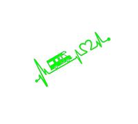 Chi dice che un furgone non può avere un battito cardiaco veloce e appassionato Adesivo for auto standard Adesivo for moto(Green,70X24.8CM)