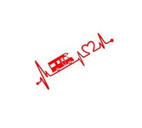 Chi dice che un furgone non può avere un battito cardiaco veloce e appassionato Adesivo for auto standard Adesivo for moto(Red,110X39.1CM)
