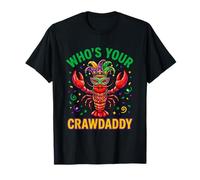 Chi è Il Tuo Crawdaddy Mardi Gras Perline di gamberi Maglietta