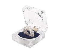 chi-enterprise Anello massaggiante premium per dita | Rilassamento e stimolazione della circolazione | Anello antistress in acciaio inox | Grande in argento con scatola