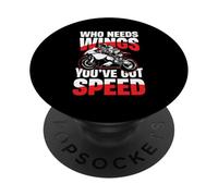 Chi ha bisogno di ali Hai una motocicletta di velocità PopSockets PopGrip Adesivo