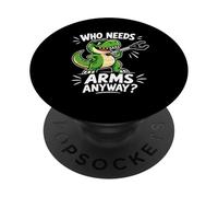 Chi ha bisogno di armi comunque divertente T Rex Grabber PopSockets PopGrip Adesivo