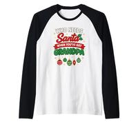 Chi ha Bisogno di Babbo Natale Quando Hai Il Nonno Divertente Natale Maglia con Maniche Raglan