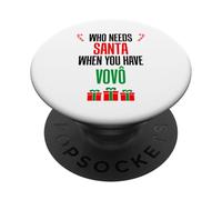Chi ha bisogno di Babbo Natale quando hai il nonno portoghese Vovo PopSockets PopGrip Adesivo