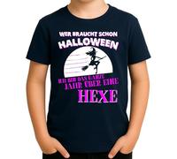 Chi ha bisogno di Halloween - Sono una strega tutto l'anno! Divertente design a strega per persone con carattere, blu navy, 4 anni