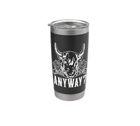 Chi ha bisogno di tutto 24 Costole Comunque Western Cowboy Steer Wrestling Bicchiere termico in acciaio inox doppia parete