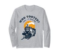 Chi ha Tinto Il Treno e la ferrovia Divertenti Maglia a Manica