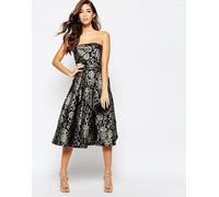 CHI LONDON Jacquard Abito Fascia Misura UK10 EUR38 US6